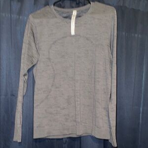 Lululemon Athletica Black and Gray Striped Top